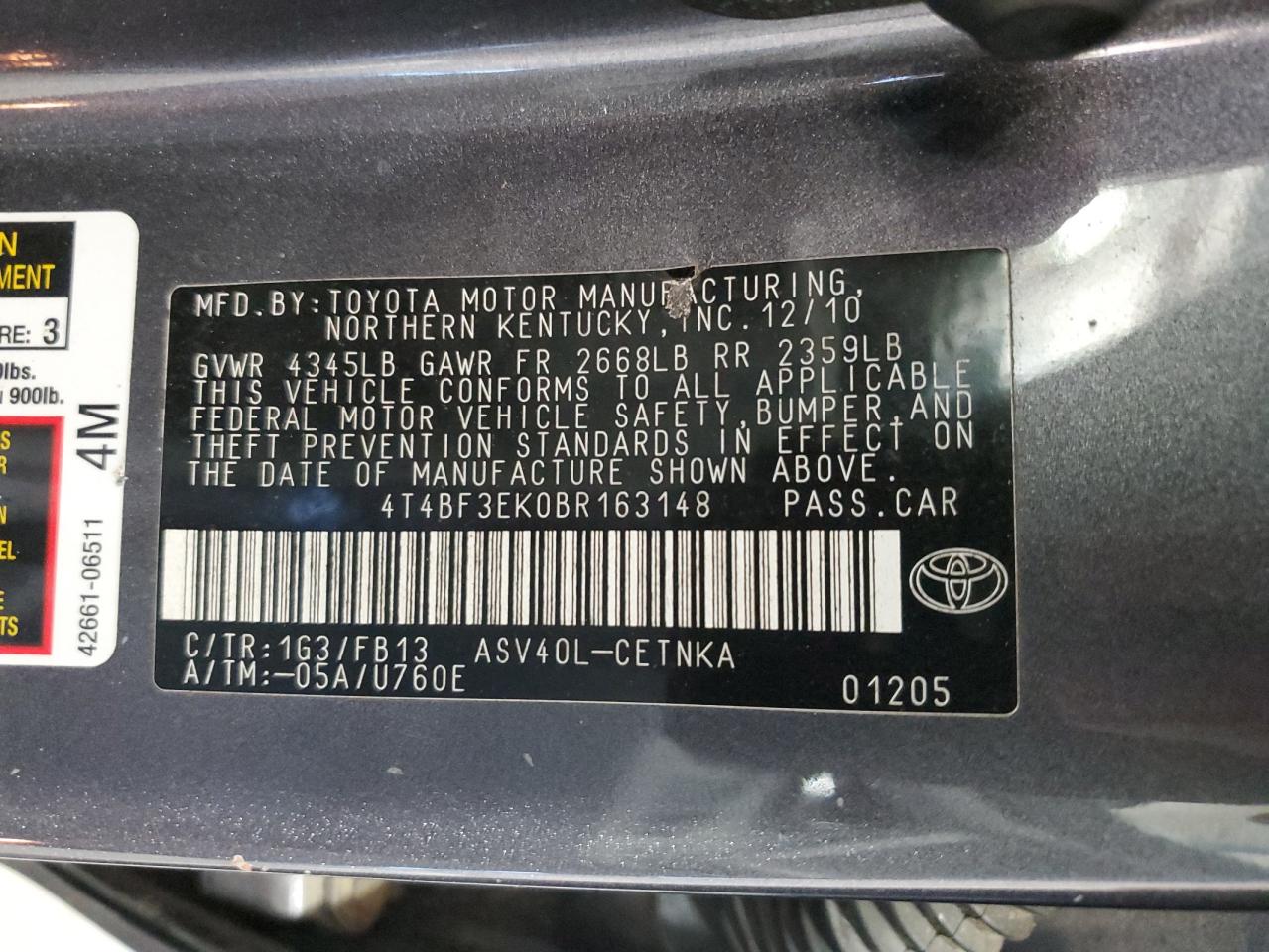 Toyota Camry Base Image 11