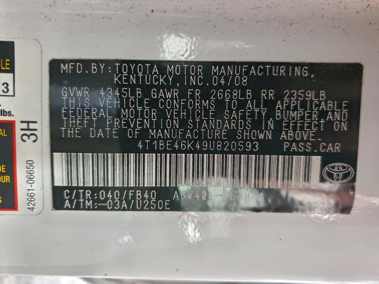 Toyota Camry Base Image 12