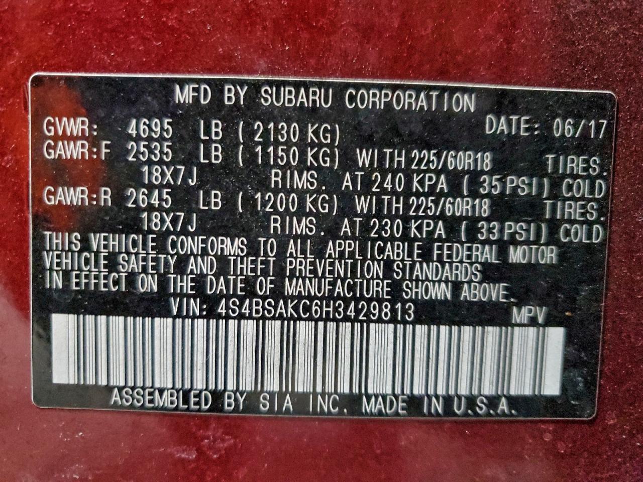 Subaru Outback 2.5i Limited Image 10