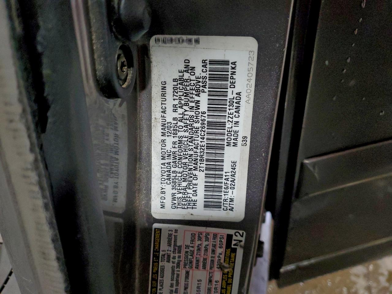 Toyota Corolla Ce Image 8