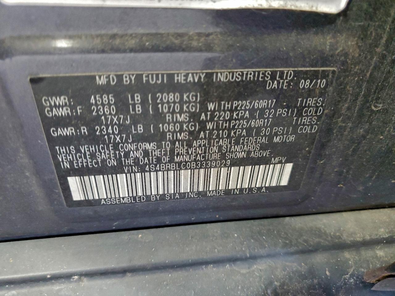 Subaru Legacy 2.5i Limited Image 10