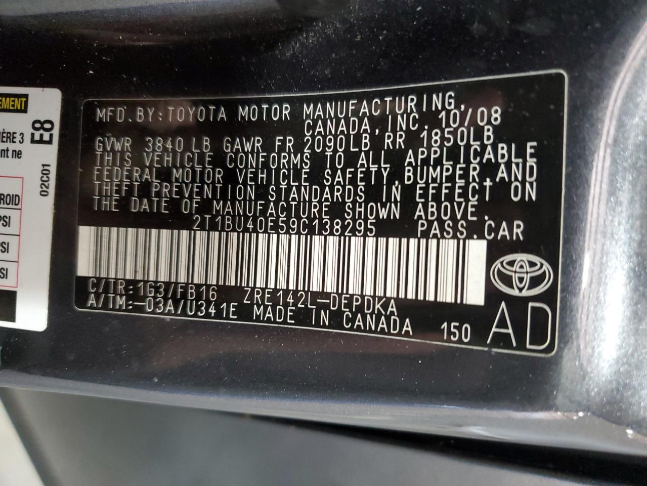 Toyota Corolla Base Image 10